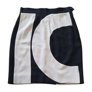 Moschino Black and Cream Pencil Skirt